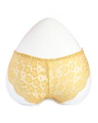 Yellow Floral Lace Panty