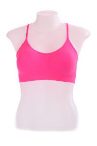 Pink Sports Bra with Hollow Back (Free Size)