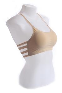 Beige Seamless Cage Bra with Pretty Back Design  (Free Size)