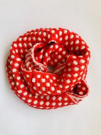Dotted Woolen Infinity Scarf