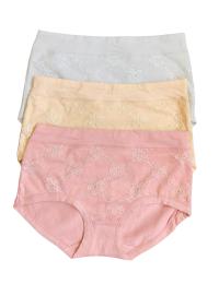 Front Lace Design Cotton Panties Combo 2