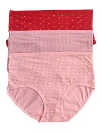 Pack of 3 Dotted Heart Print Cotton Panties Combo 1
