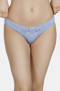 Zivame (Pack of 3) Bikini Low Rise Anti-Microbial Panty For Women - Fruit Blue Mykonos