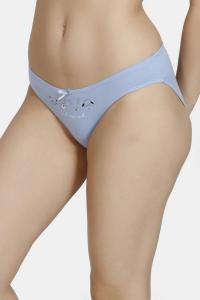 Zivame (Pack of 3) Bikini Low Rise Anti-Microbial Panty For Women - Fruit Blue Mykonos