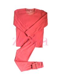 Round Collar Thermal Set with Thick Fleece