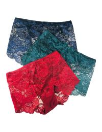 Pack of 3 Floral Designed Lace Panties