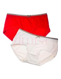 Pack of 2 Textured Bow Design Regular Panty