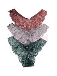 Pack of 3 Lace Mix Thongs