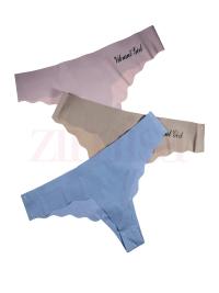 Pack of 3 Seamless Lining Thongs