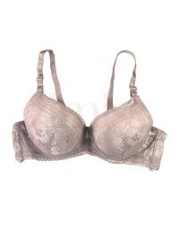 Floral Lace Design Pushup Bra with Underwire