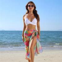 Colorful 3 Piece Swimsuit with White Top