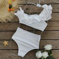 White One Shoulder Two Piece Swimsuit