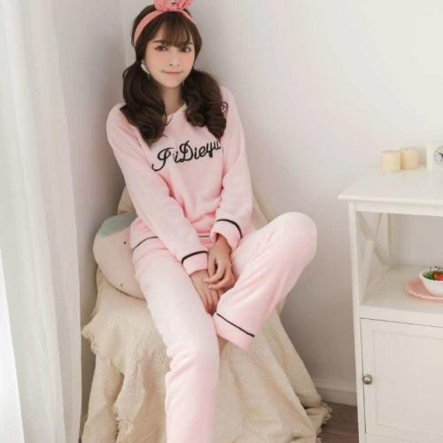 Pink Yeldieyu Printed Pajama Set