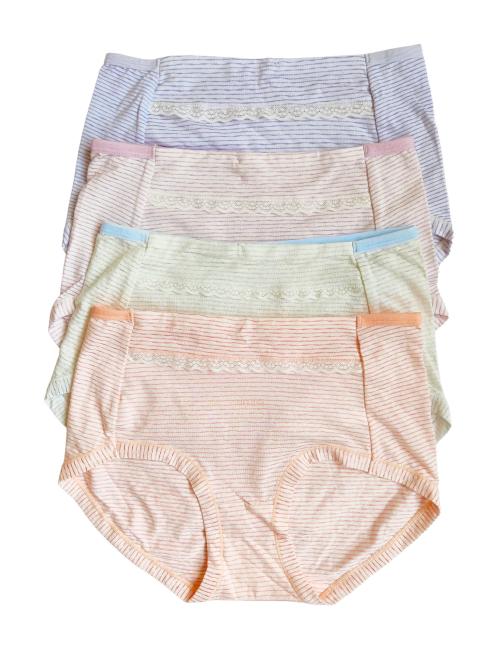 Lace Design Lining High Waist Panties Combo 1