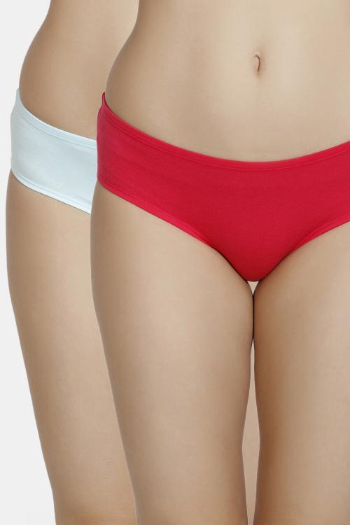 Zivame (Pack of 2) Hipster Full Rise  Anti-Microbial Panty For Women - Cherry Water
