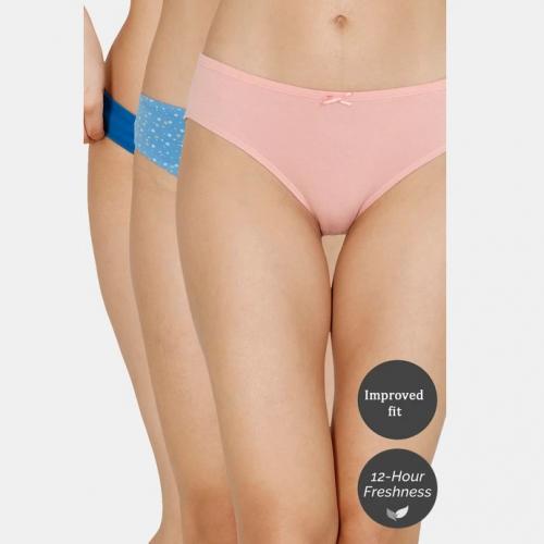 Zivame Bikini Low Rise Anti-Microbial Panty (Pack of 3) For Women - Pacific Mykonos Tan