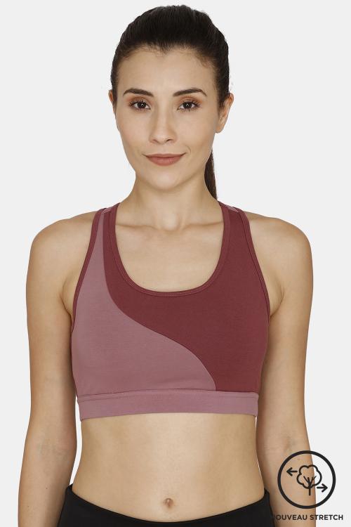 Zelocity Sports Bra With Removable Padding For Women - Dusky Orchid