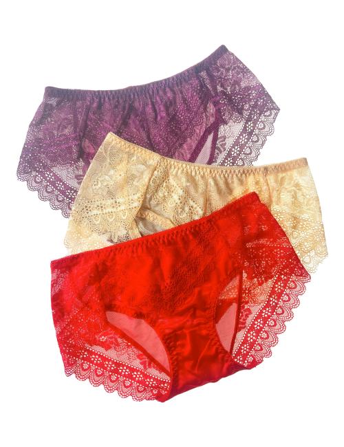 Pack of 3 Designed Lace Panty