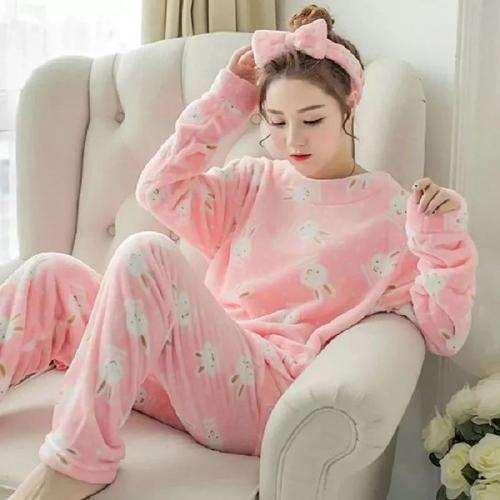 Pink Bunny Printed Pajama Set