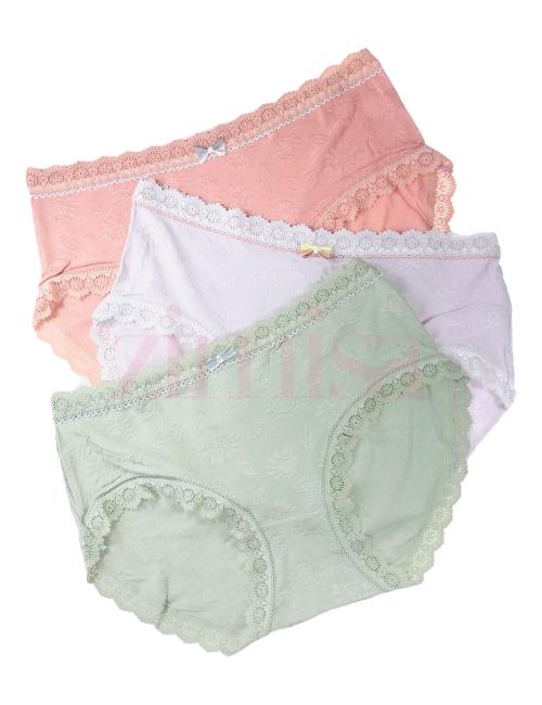 Pack of 3 Bow Design Regular Cotton Panties