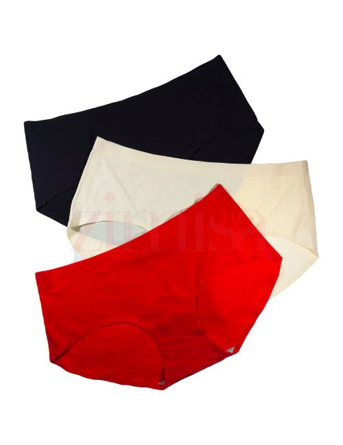 Pack of 3 Seamless Plain Panties Combo 1