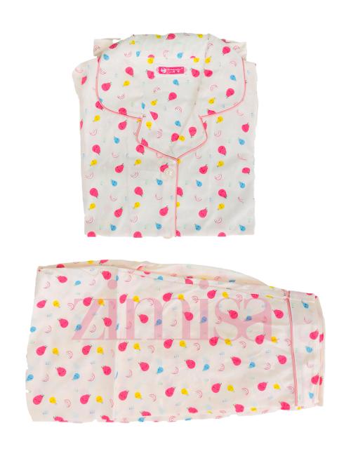 Colorful Pears Printed Pajama Set