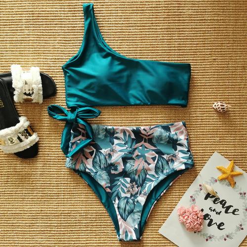 Teal Two Piece One Sided Swimsuit