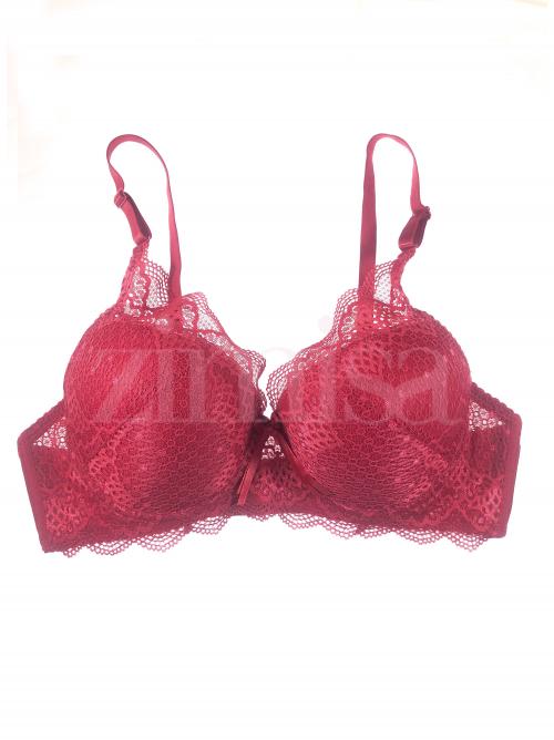 Bow Design Lace Padded Bra