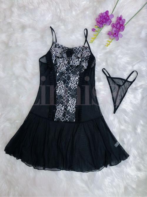Front lace Design Nightdress