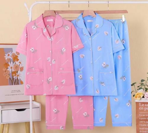 Flower Printed Pajama Set