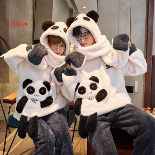Panda Muffler Hooded Pajama Set