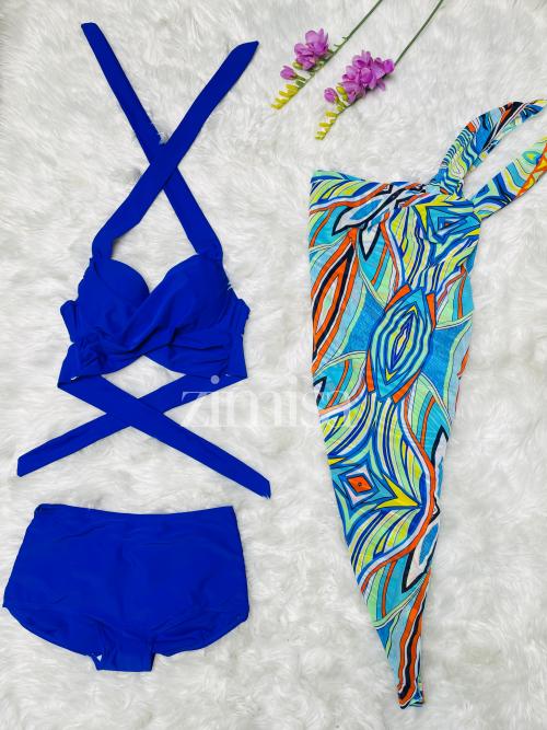 Three Piece Swimsuit with Coverup