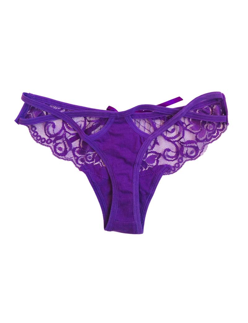 Purple Lace Thong