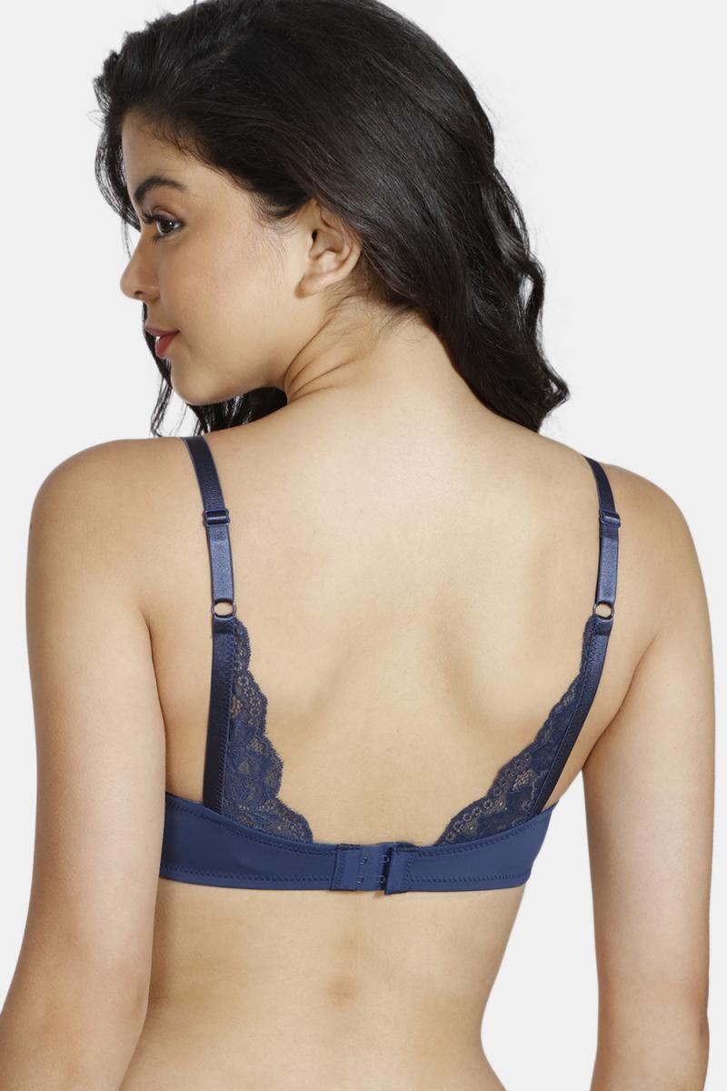 Zivame Padded Non Wired 3/4th Coverage T-Shirt Bra-Sargasso Sea