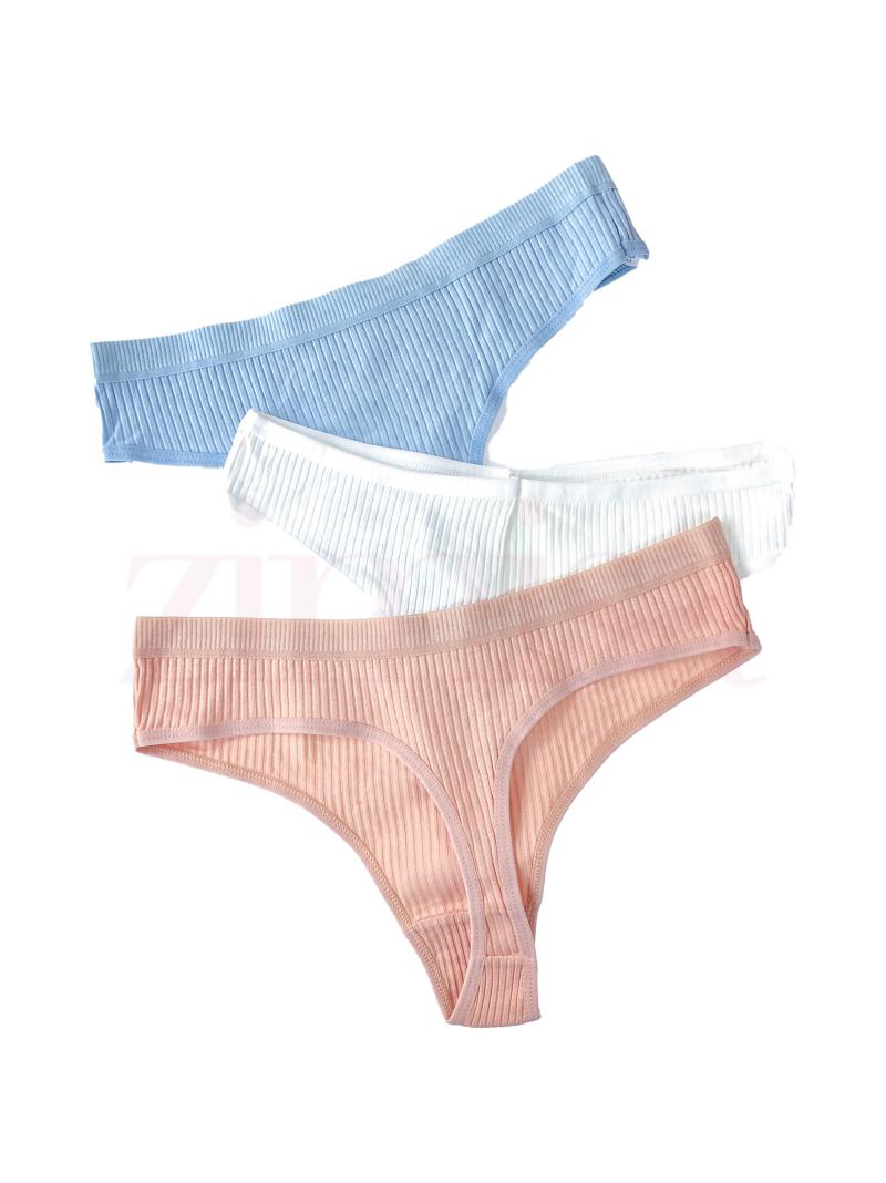 Pack of 3 Cotton Thongs