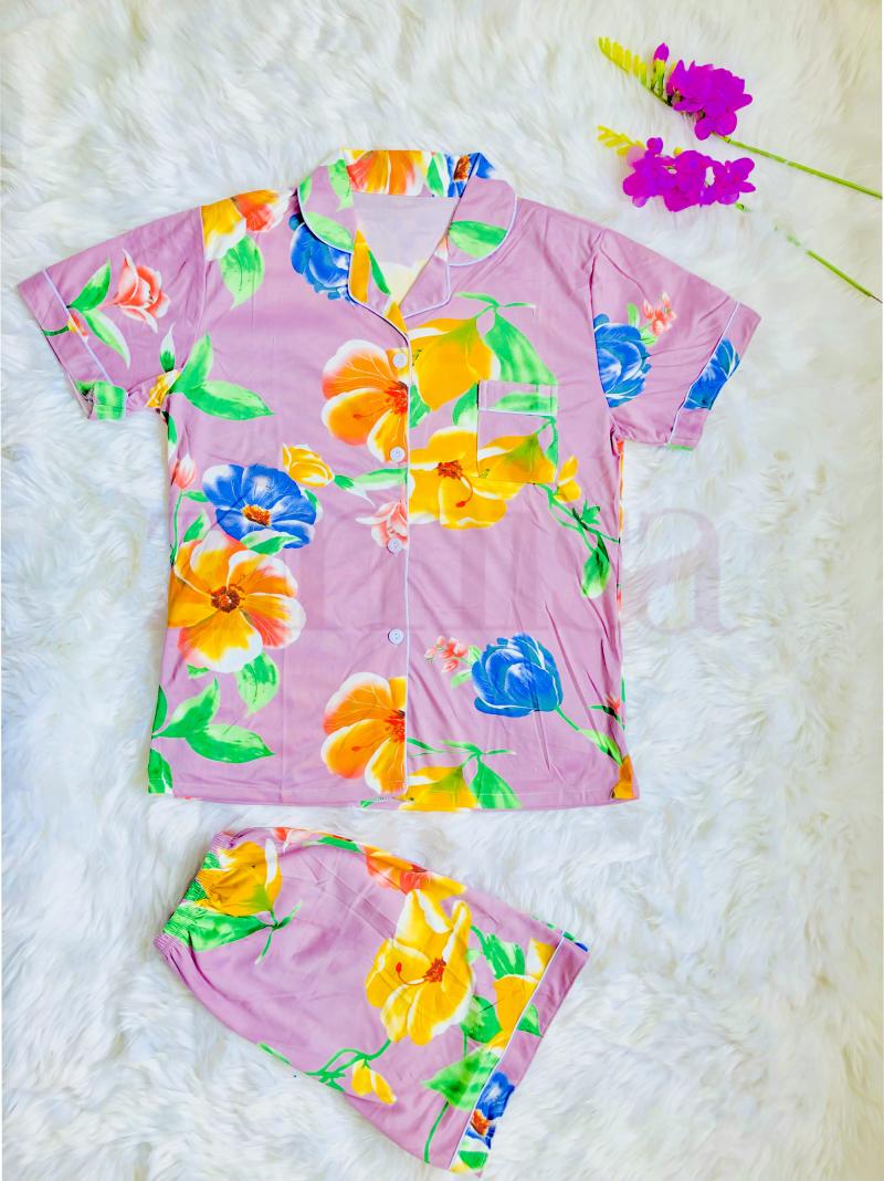Floral Printed Half Pajama Set