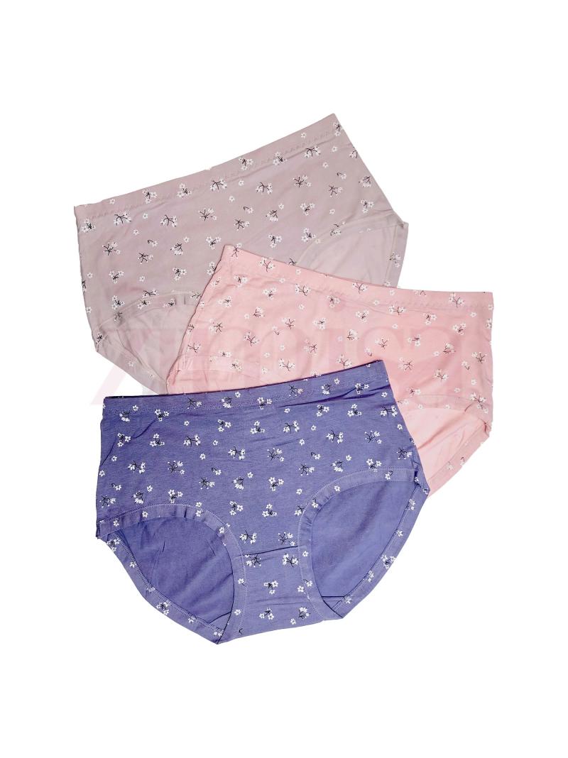Pack of 3 Floral Printed Cotton Panty